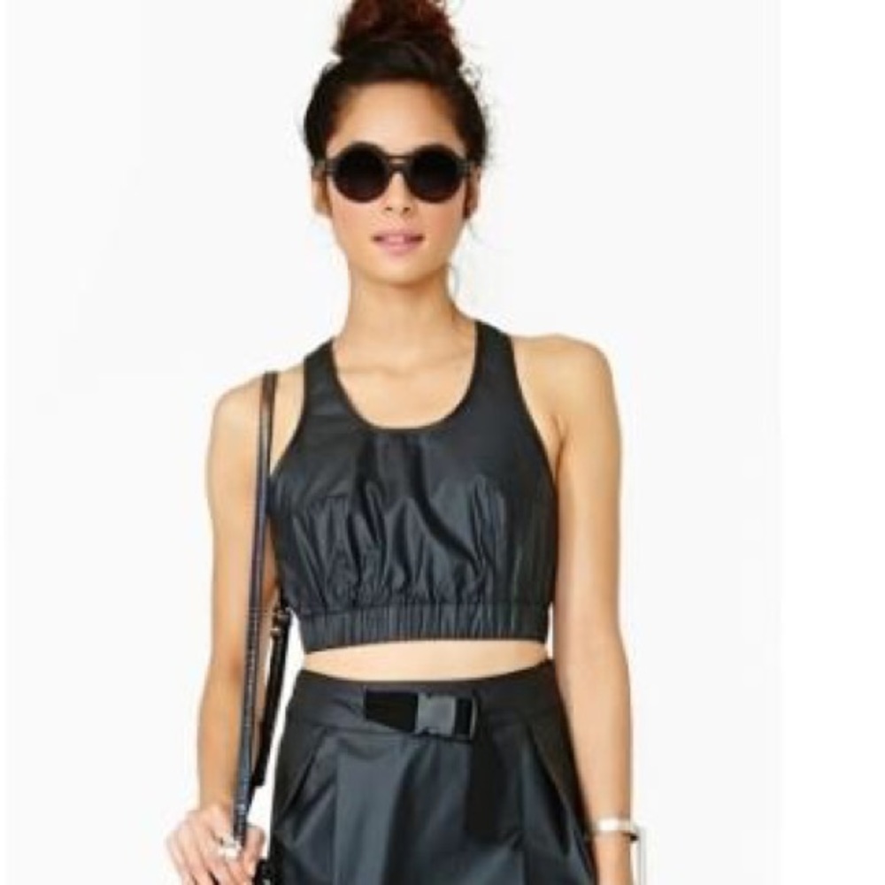 Nasty gal black crop top